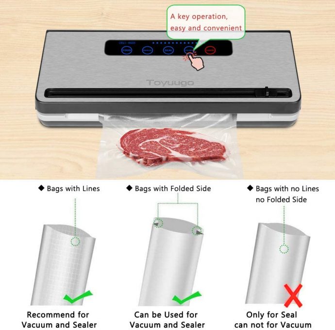Toyuugo 3 in 1 Automatic/Manual Food Vacuum Sealer Machine incl. Roll