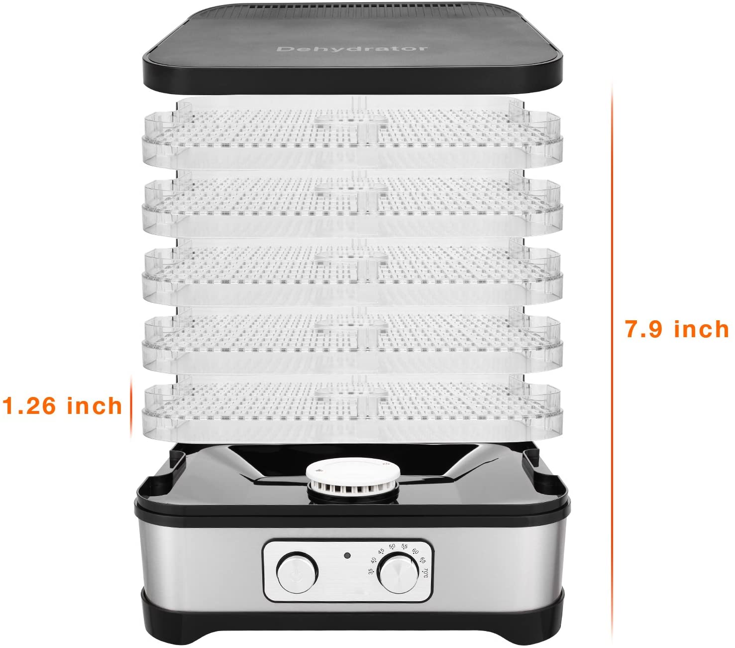 Dehydrator & Food Dryer with Temperature Controller, Fruit-Meat Dryer Food Preserver - Image 5