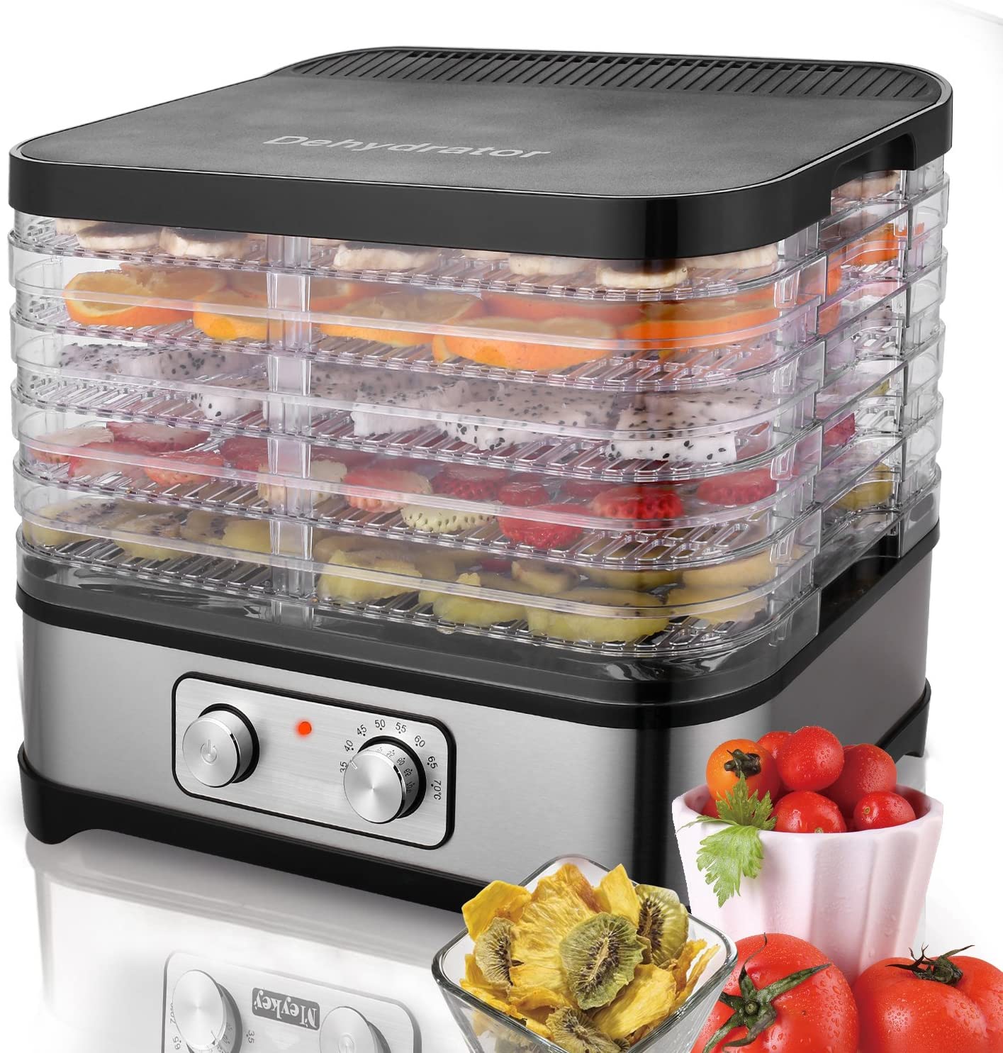 Dehydrator & Food Dryer with Temperature Controller, Fruit-Meat Dryer Food Preserver