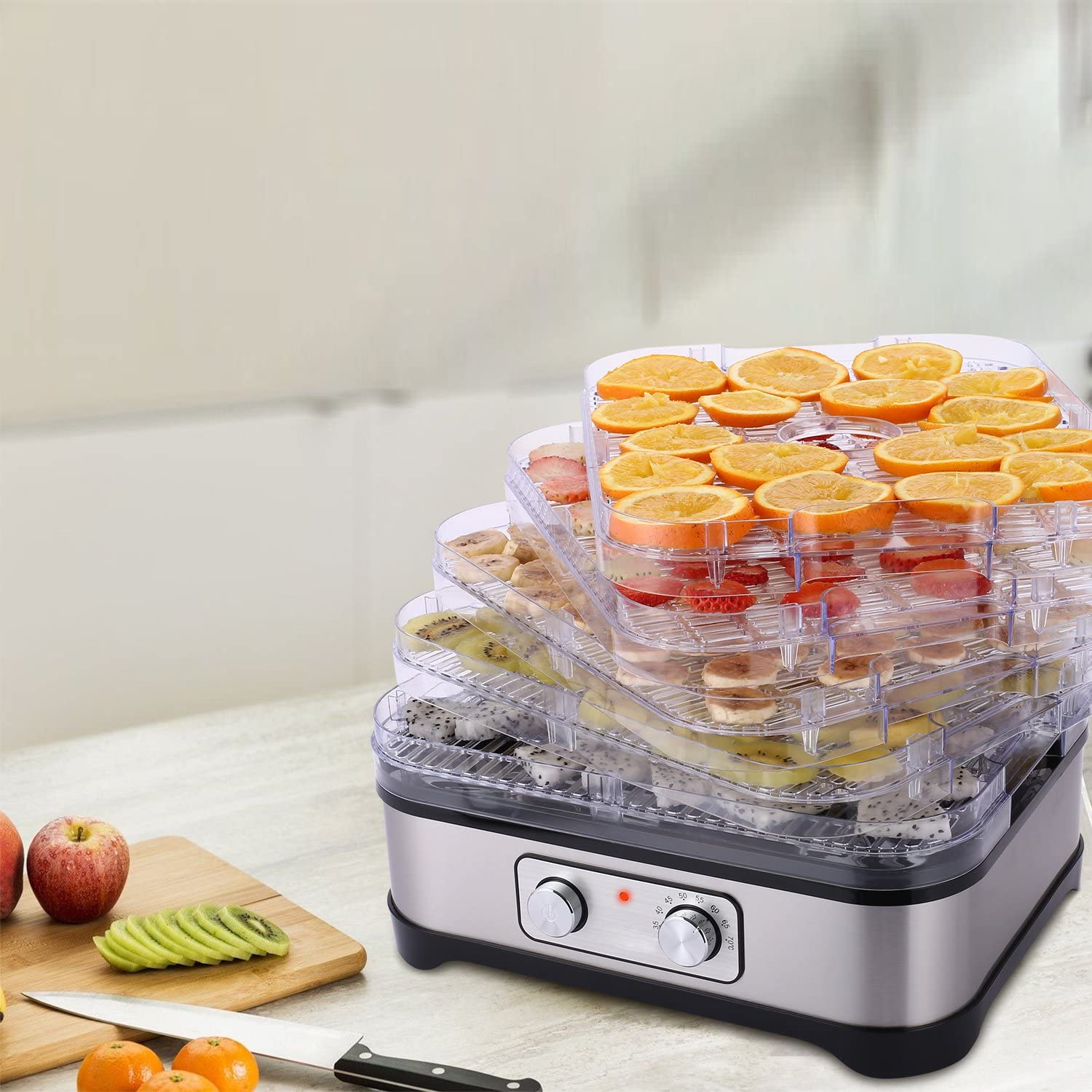 Dehydrator & Food Dryer with Temperature Controller, Fruit-Meat Dryer Food Preserver - Image 4