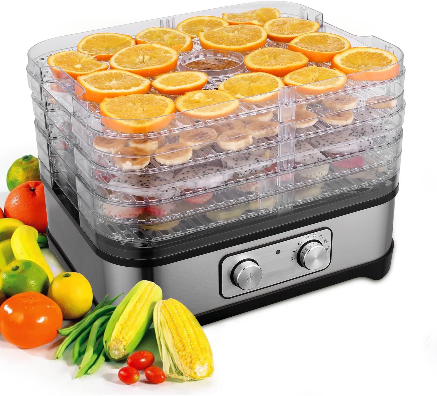 Dehydrator & Food Dryer with Temperature Controller, Fruit-Meat Dryer Food Preserver - Image 3