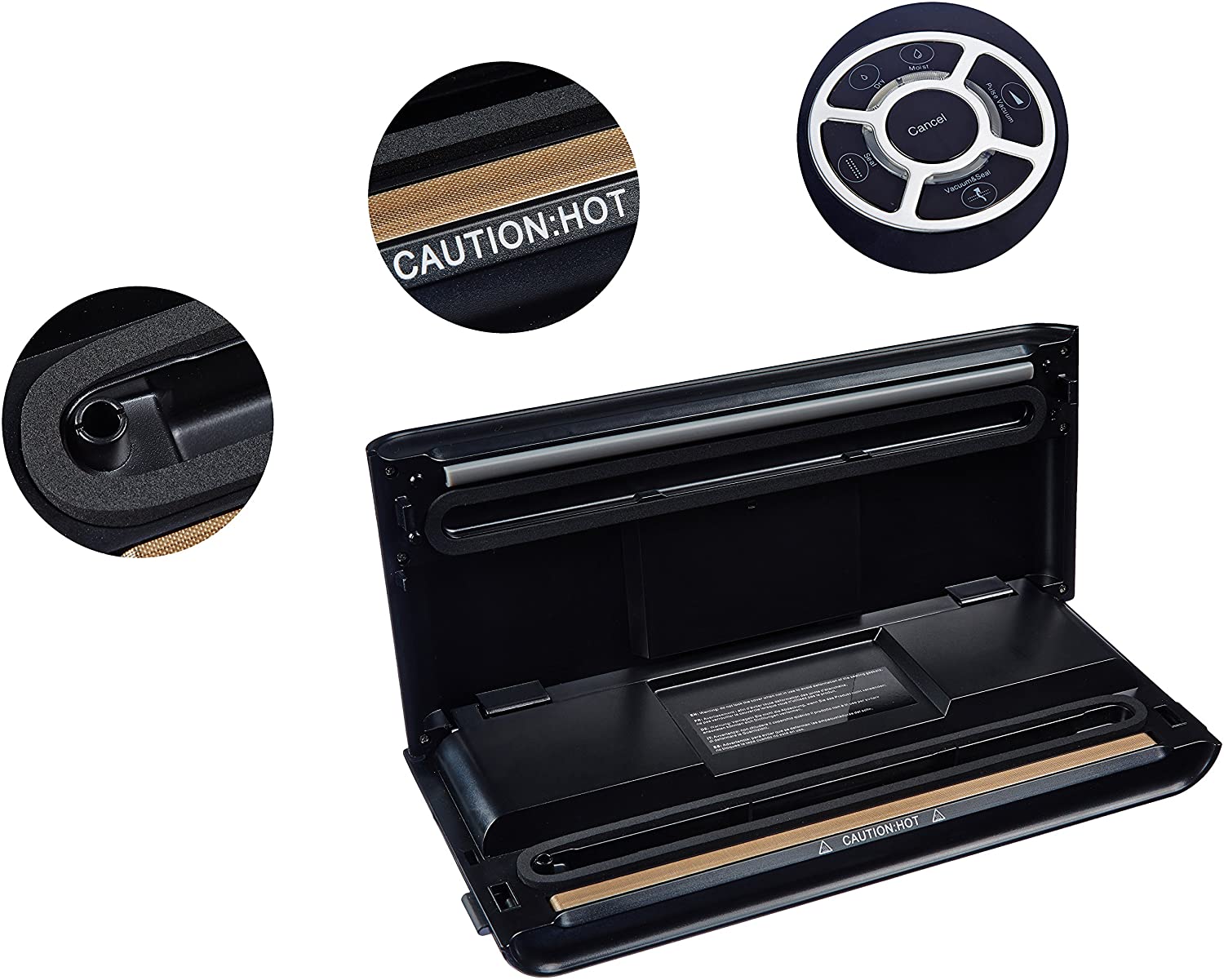 AmazonBasics Vacuum Sealer Machine, 30 cm Seam + 10 Vacuum Bags