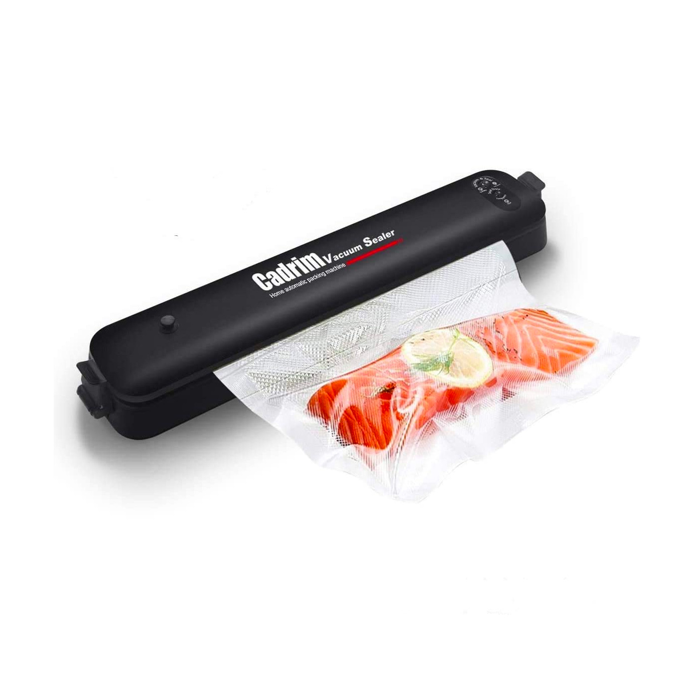 Cadrim Food Vacuum Sealer Machine incl. 15 x Seal Bags for Veg, Meat, Eggs & Fruit